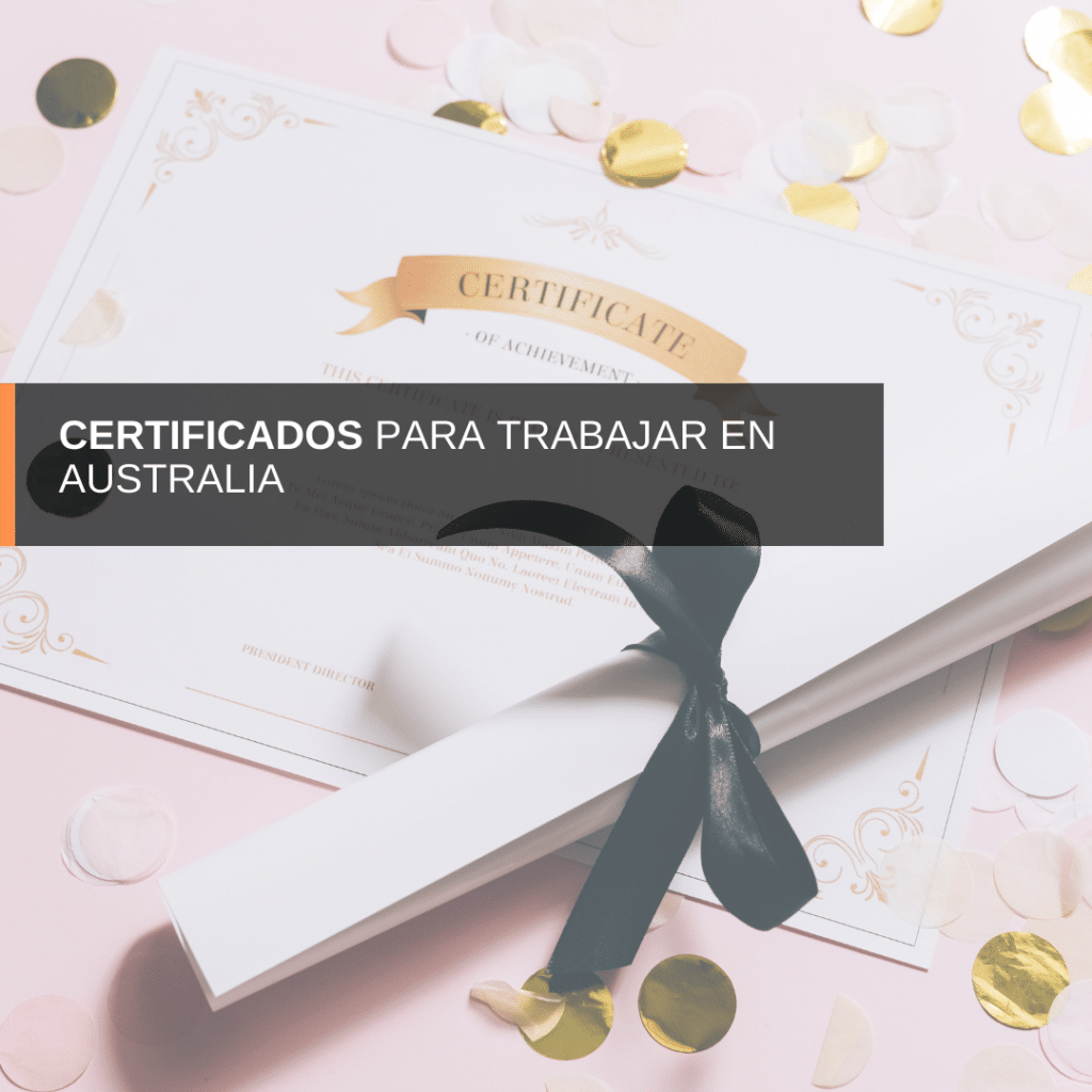 certificados, trabajo, Australia