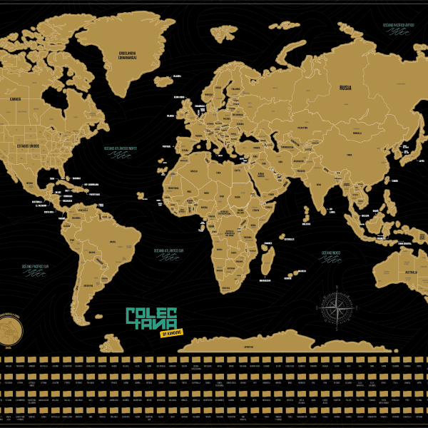 Mapa del mundo para raspar – mapa de viajes con envío gratis