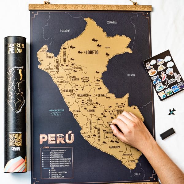 mapa del mundo de peru para raspar envio gratis caja regalo