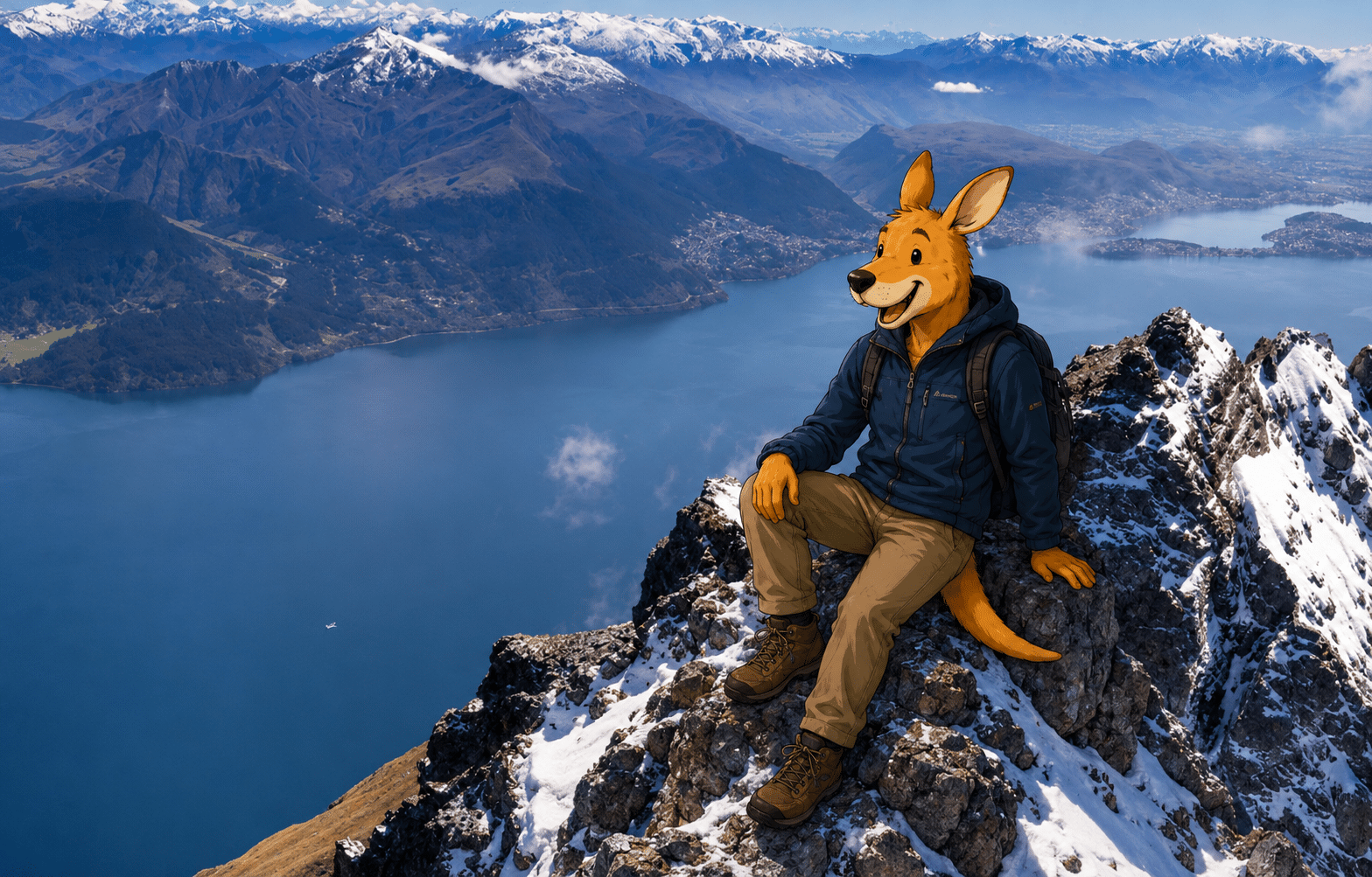 Kangurú en Queenstown, Nueva Zelanda