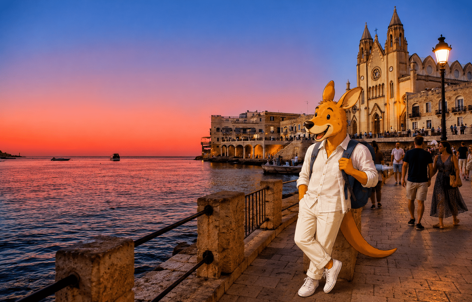 Kangurú en St Julian's, Malta