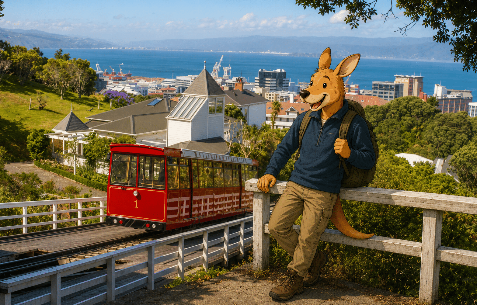 Kangurú en Wellington, Nueva Zelanda