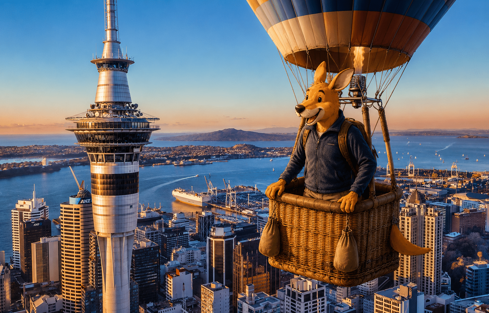 Kangurú en Auckland, Nueva Zelanda