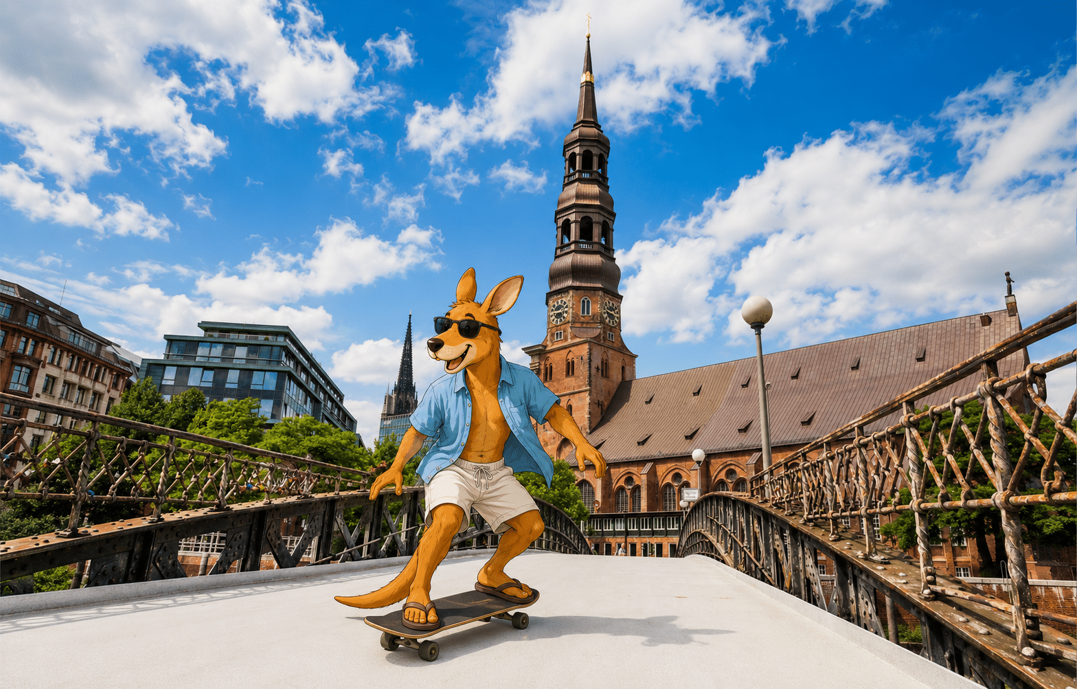 Kangurú en Hamburgo, Alemania