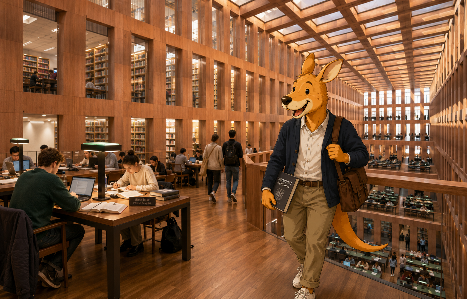 Kangurú en la universidad de Berlín